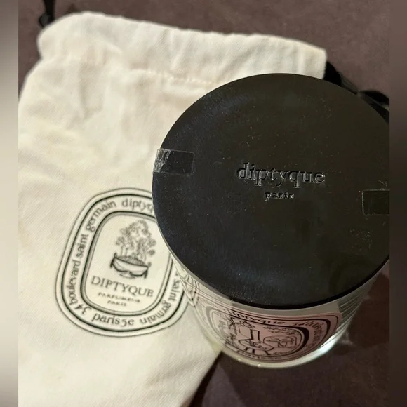 Diptyque Beauty Vanity Shelfie Companion Glass Jar With Lid, Cotton & Dust bag - Picture 2 of 3